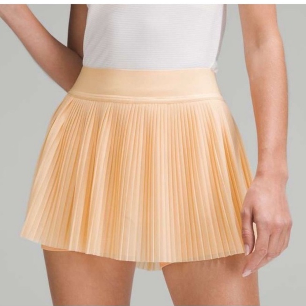 Lululemon Athletica Pleat to Street Mid-Rise Skirt in Summer Glow